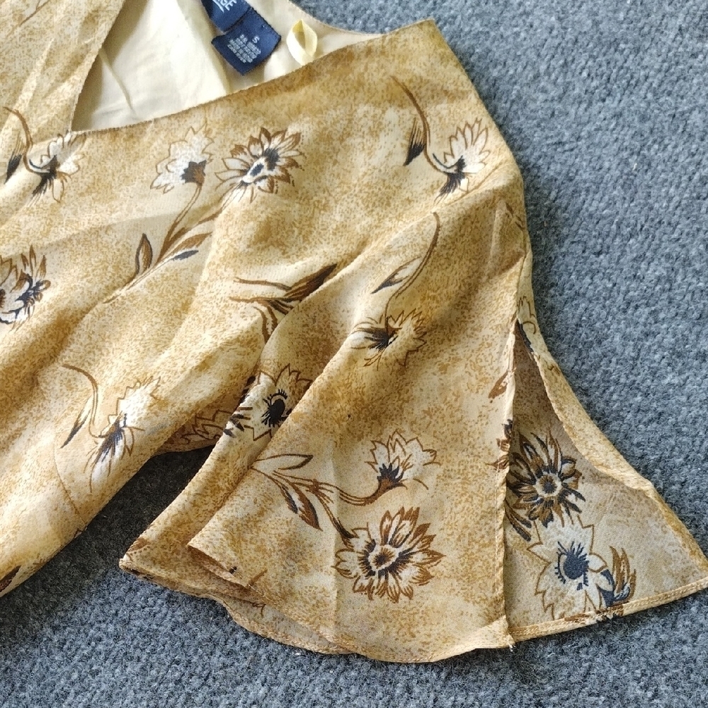 Beige Floral Maxi Dress - Picture 7 of 12